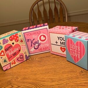 Valentine's Day Gift Boxes 4 NEW Multicolor boxes Perfect for Gifts or Decorate
